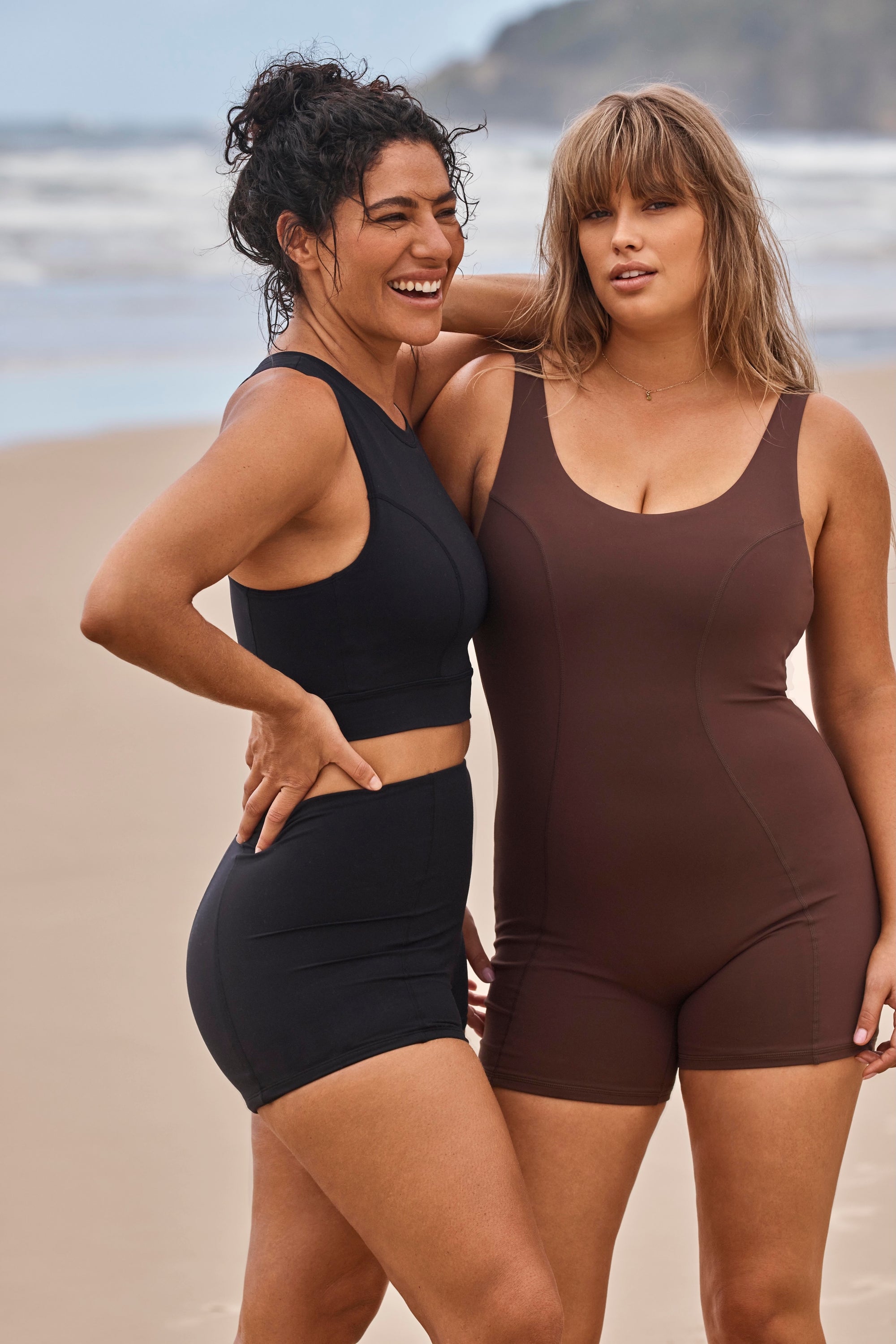 BINDI RACERBACK SWIM TOP - BLACK SAND