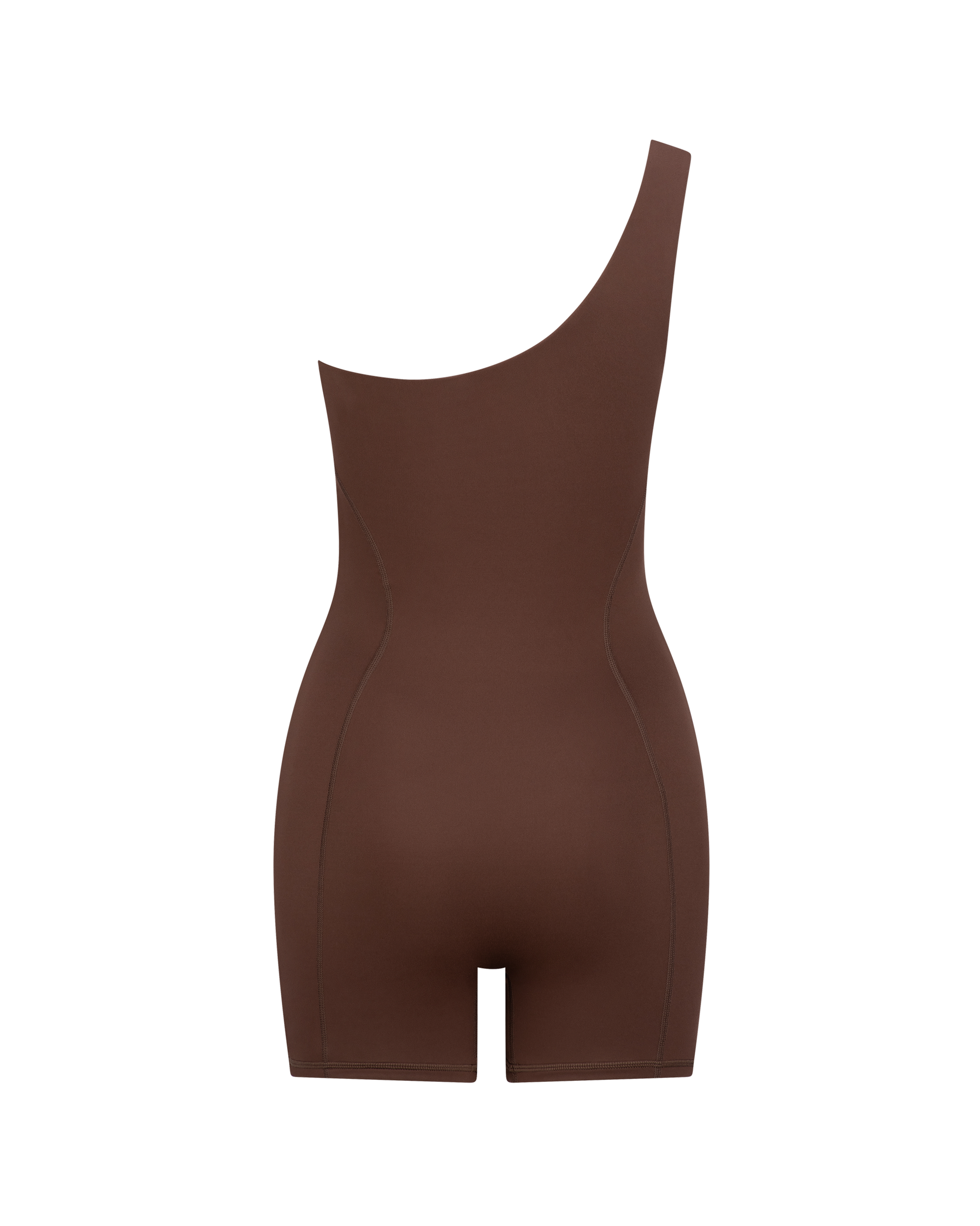 KYLIE ONE-SHOULDER ONE-PIECE - COCOA