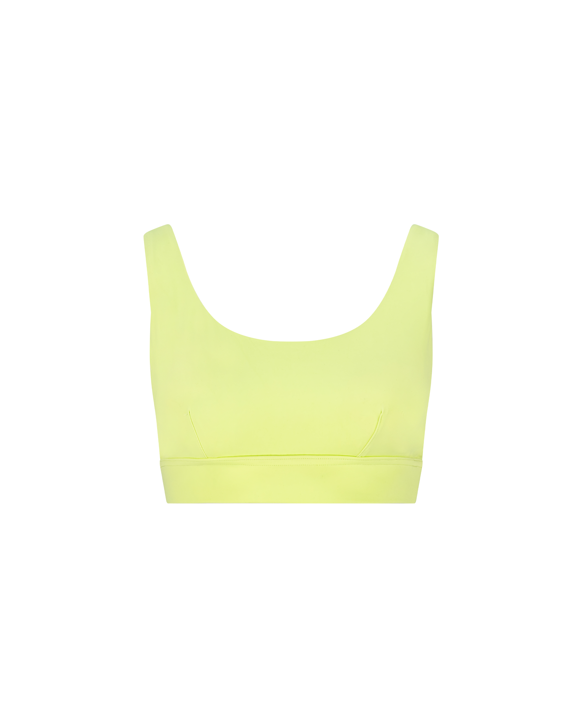 NELLIE SCOOP BIKINI TOP - LIME LIGHT