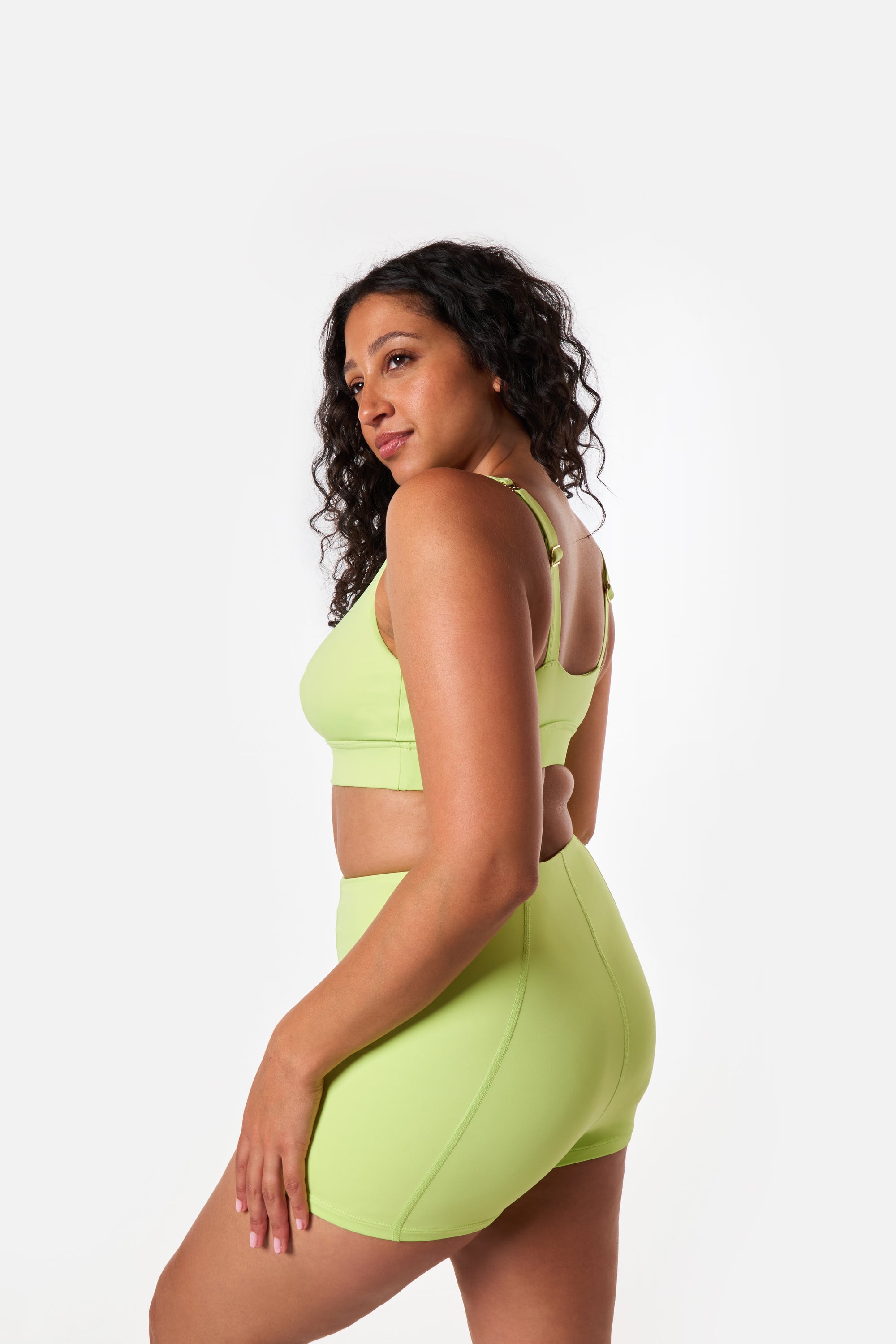 GRACE MINI SWIM SHORT - LIME LIGHT