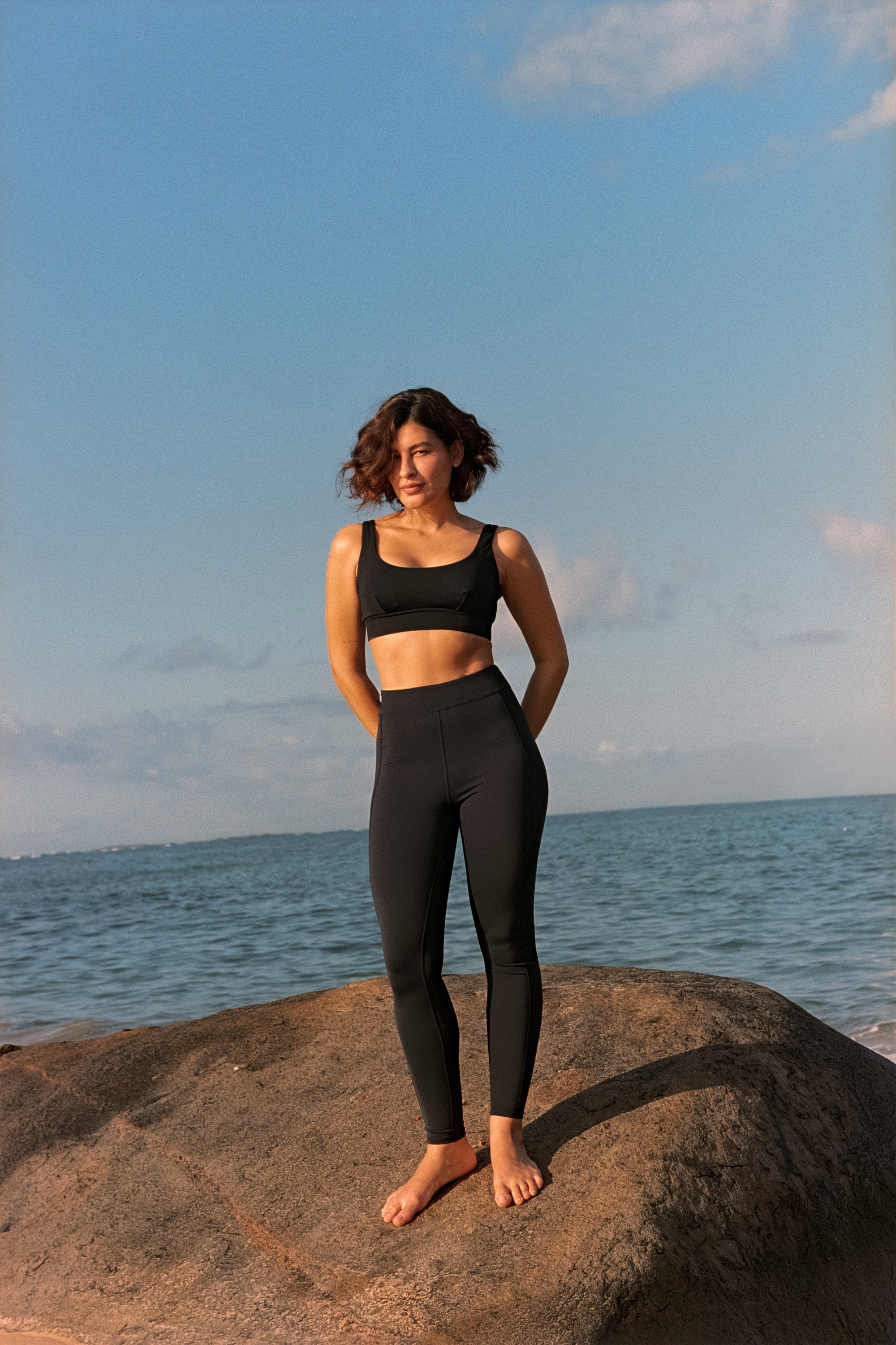 LARA SWIM LEGGING - BLACK SAND