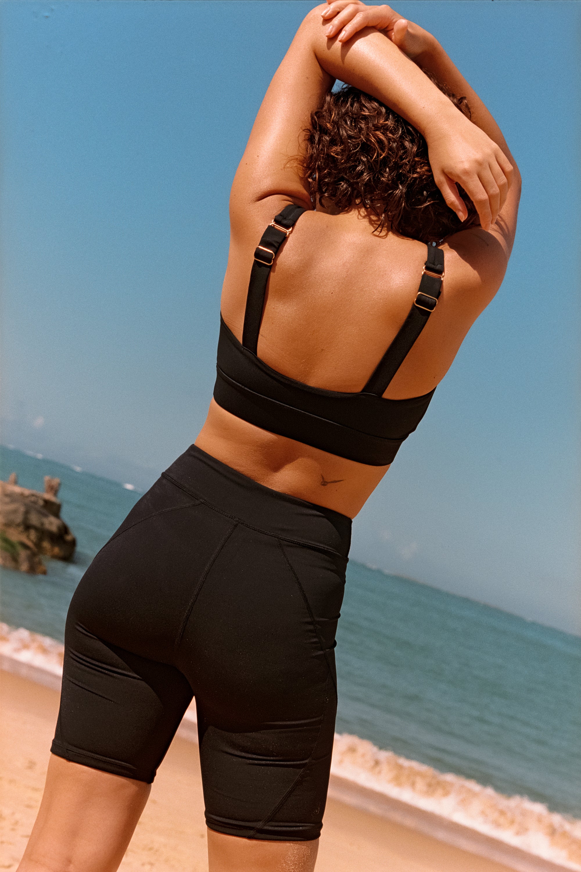 MIRANDA LONG SWIM SHORT - BLACK SAND