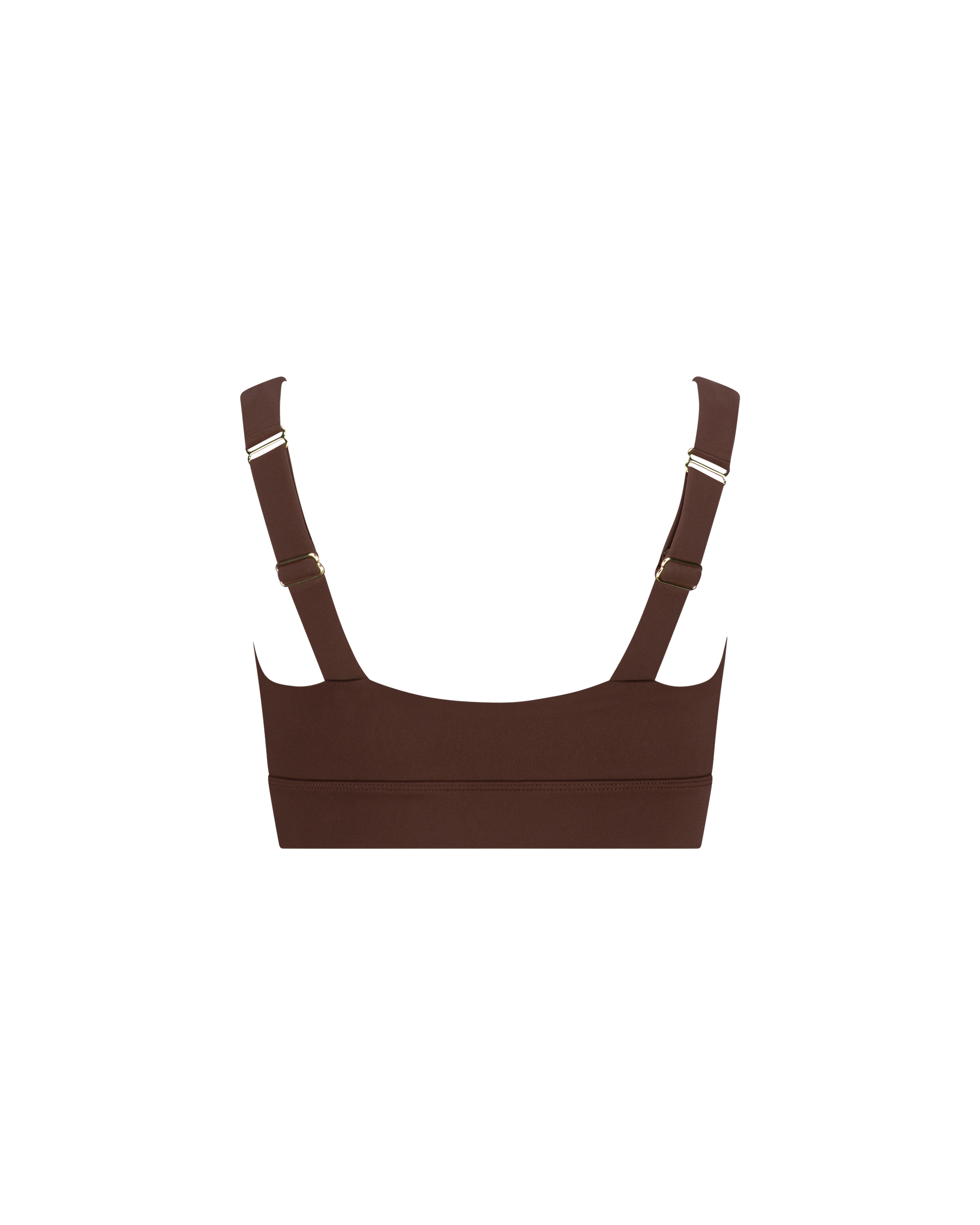 NELLIE SCOOP BIKINI TOP - COCOA