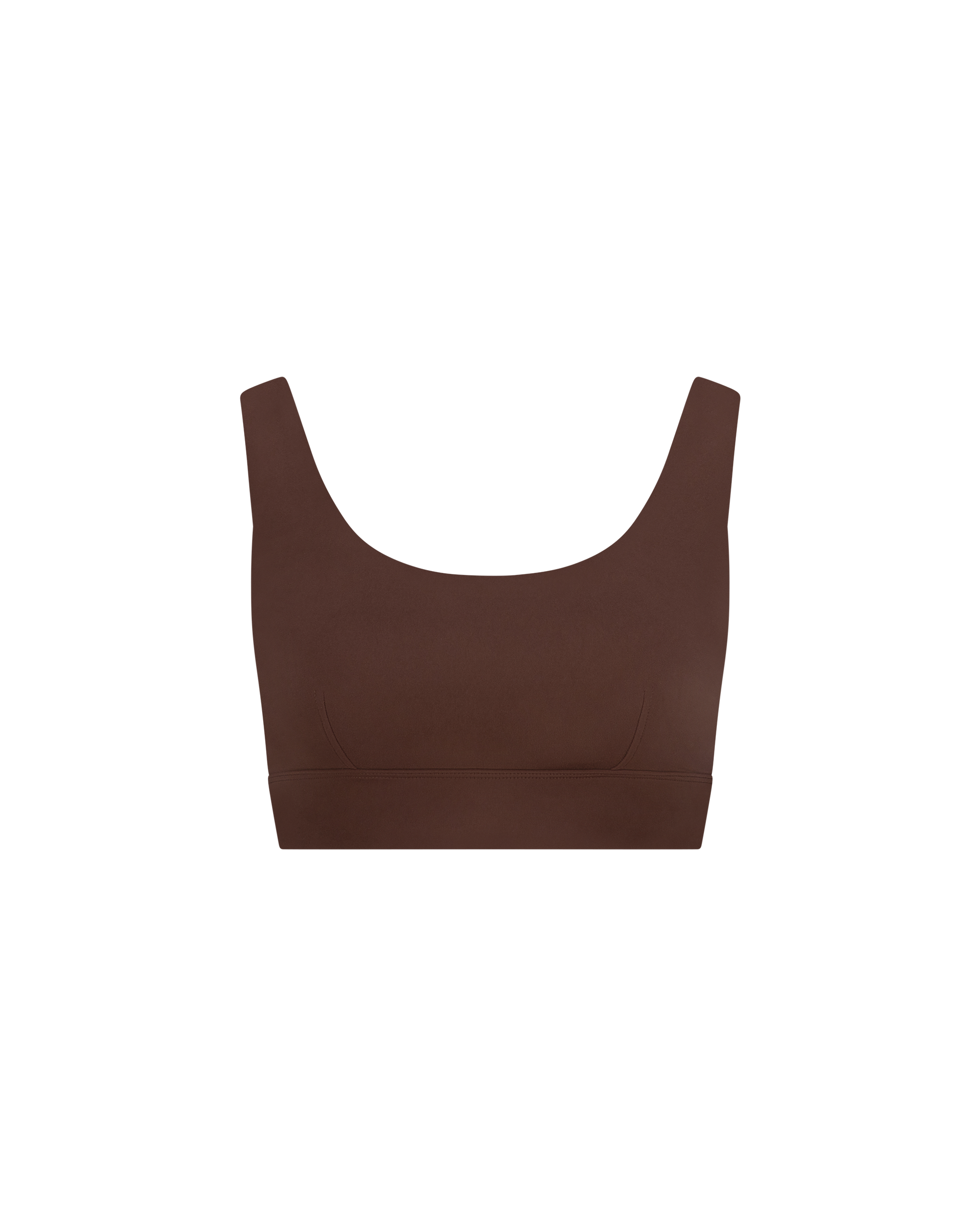 NELLIE SCOOP BIKINI TOP - COCOA