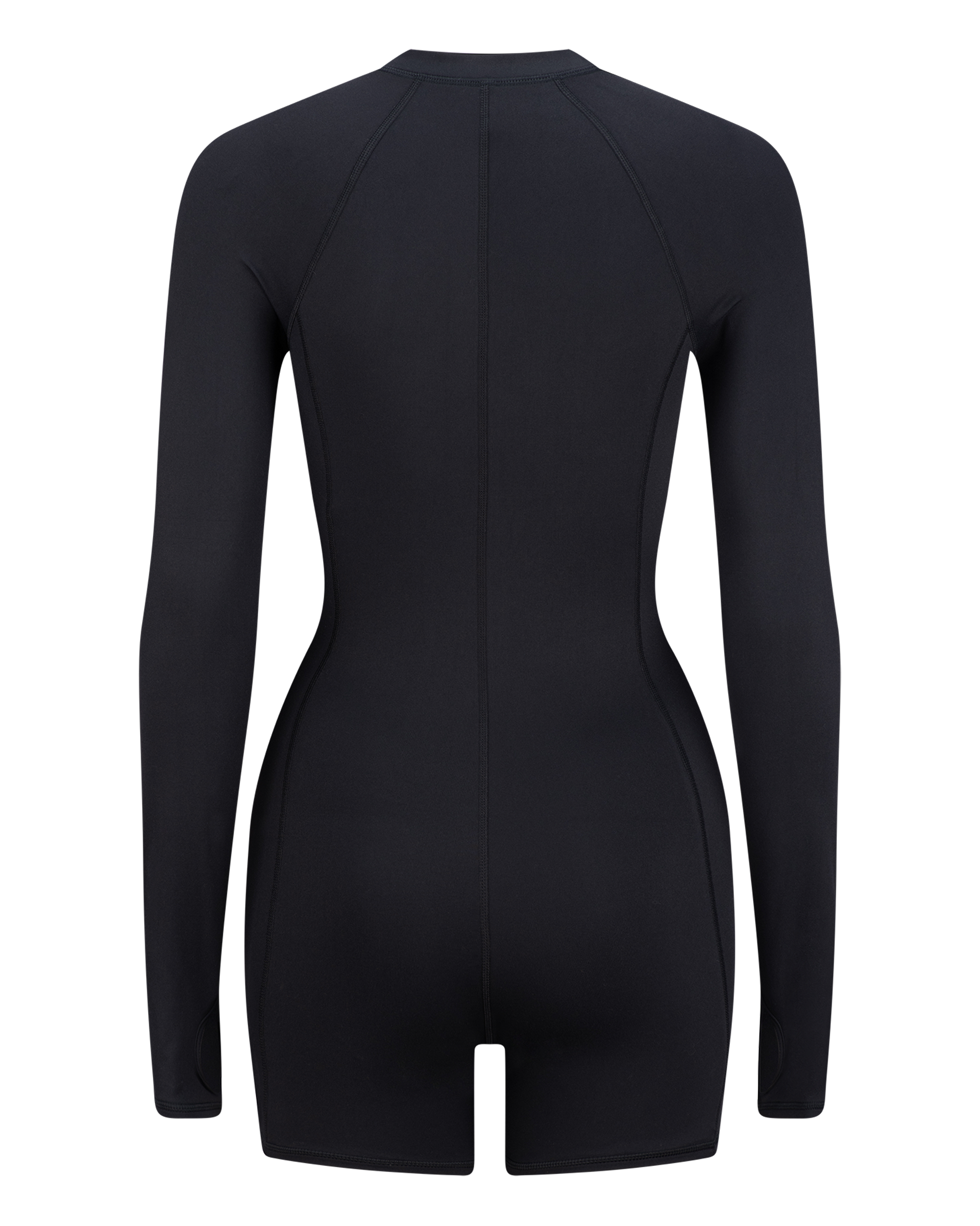 NICOLE LONG-SLEEVE ONE-PIECE - BLACK SAND