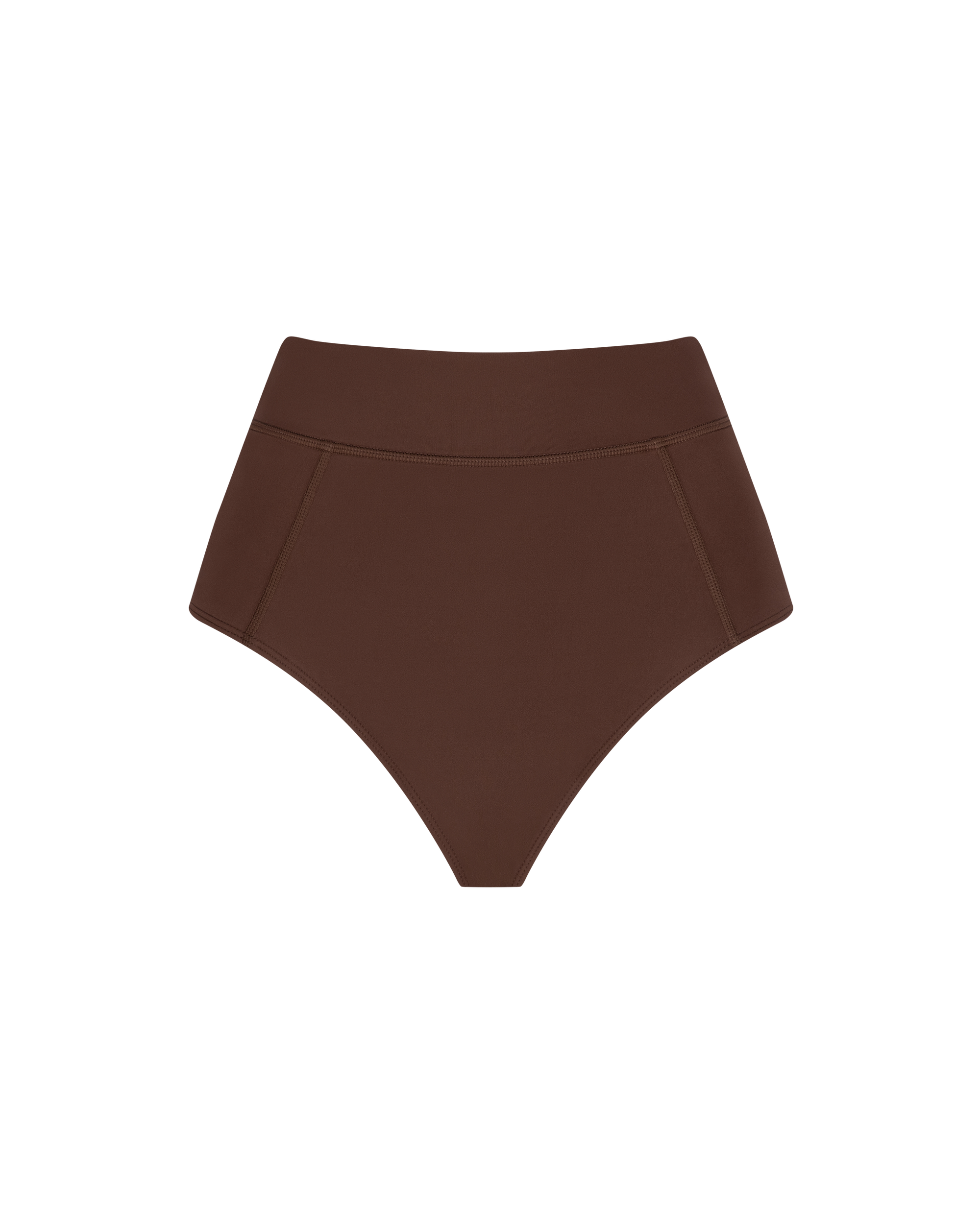 ROSE HIGH WAISTED SWIM BRIEF - COCOA