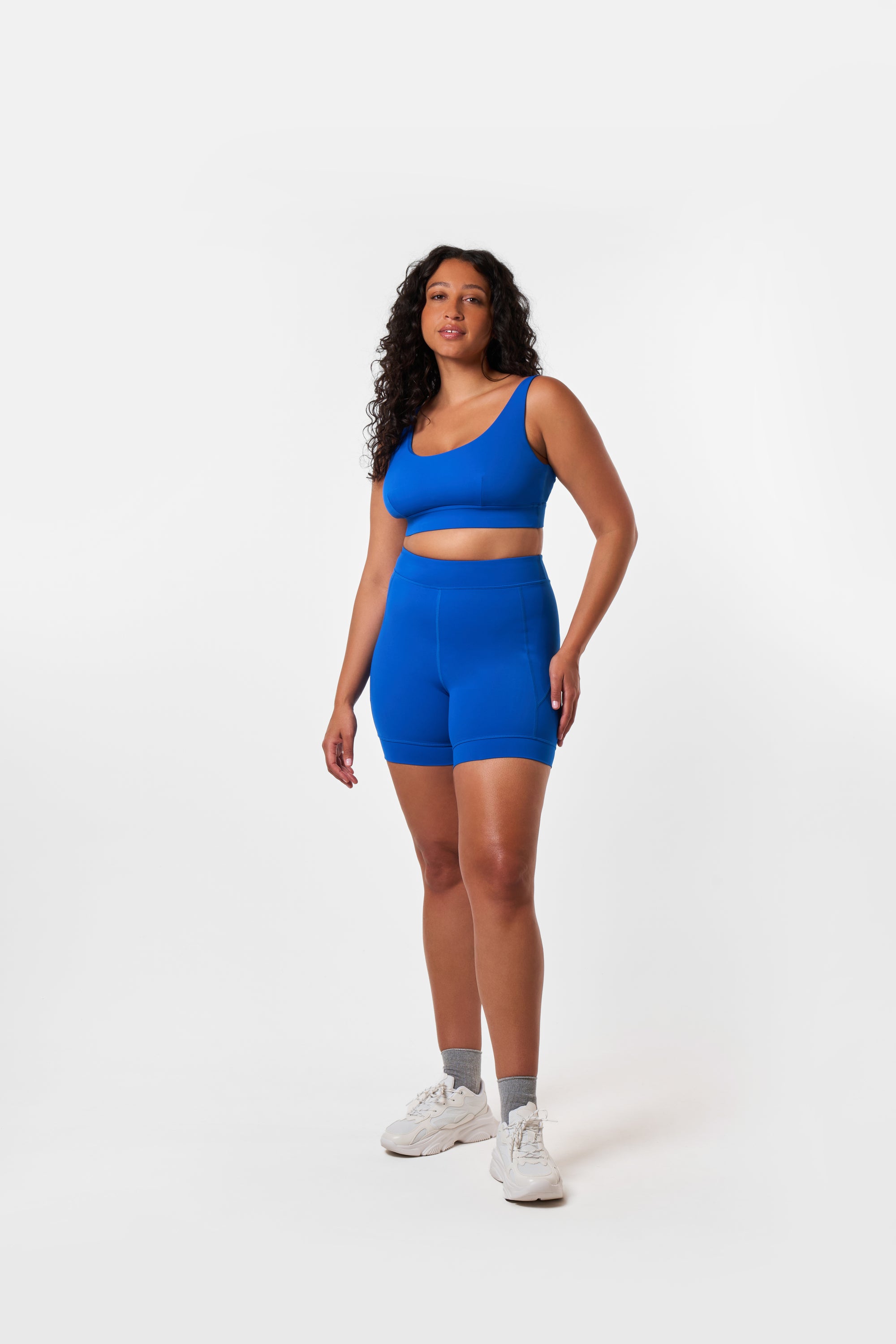 ALYSSA MID SWIM SHORT - SAPPHIRE MIST