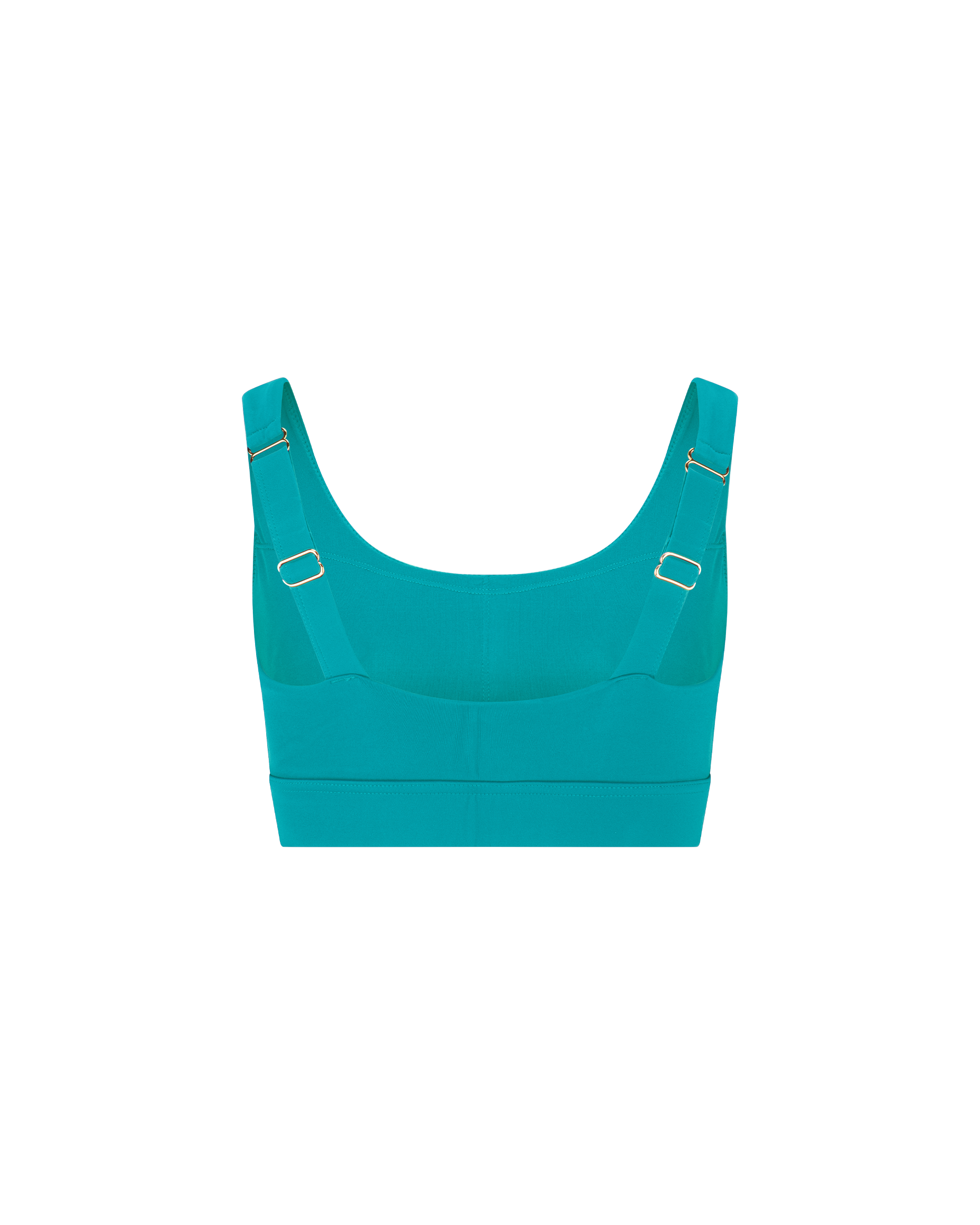 NELLIE SCOOP BIKINI TOP - TEAL SPLASH