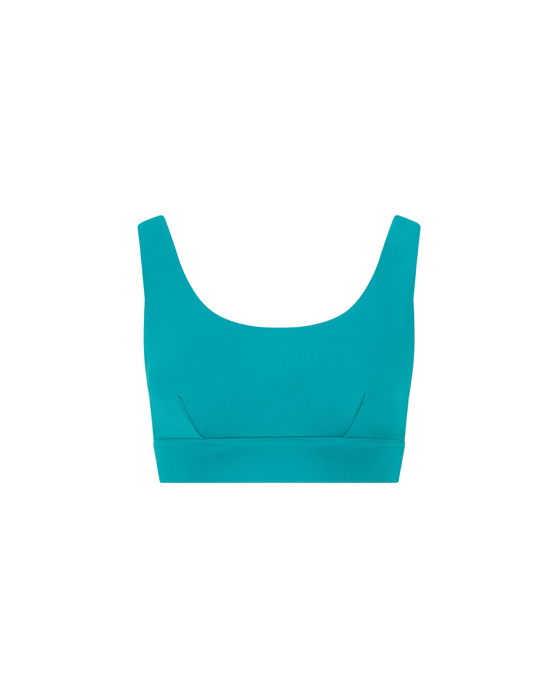 NELLIE SCOOP BIKINI TOP - TEAL SPLASH