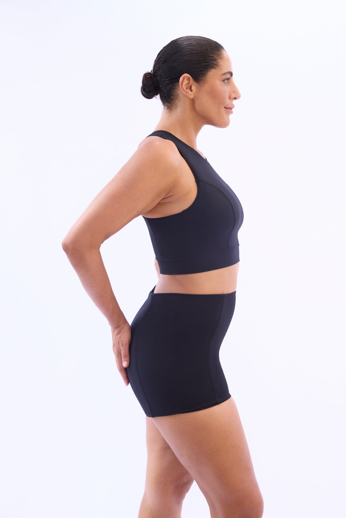 BINDI RACERBACK SWIM TOP - BLACK SAND