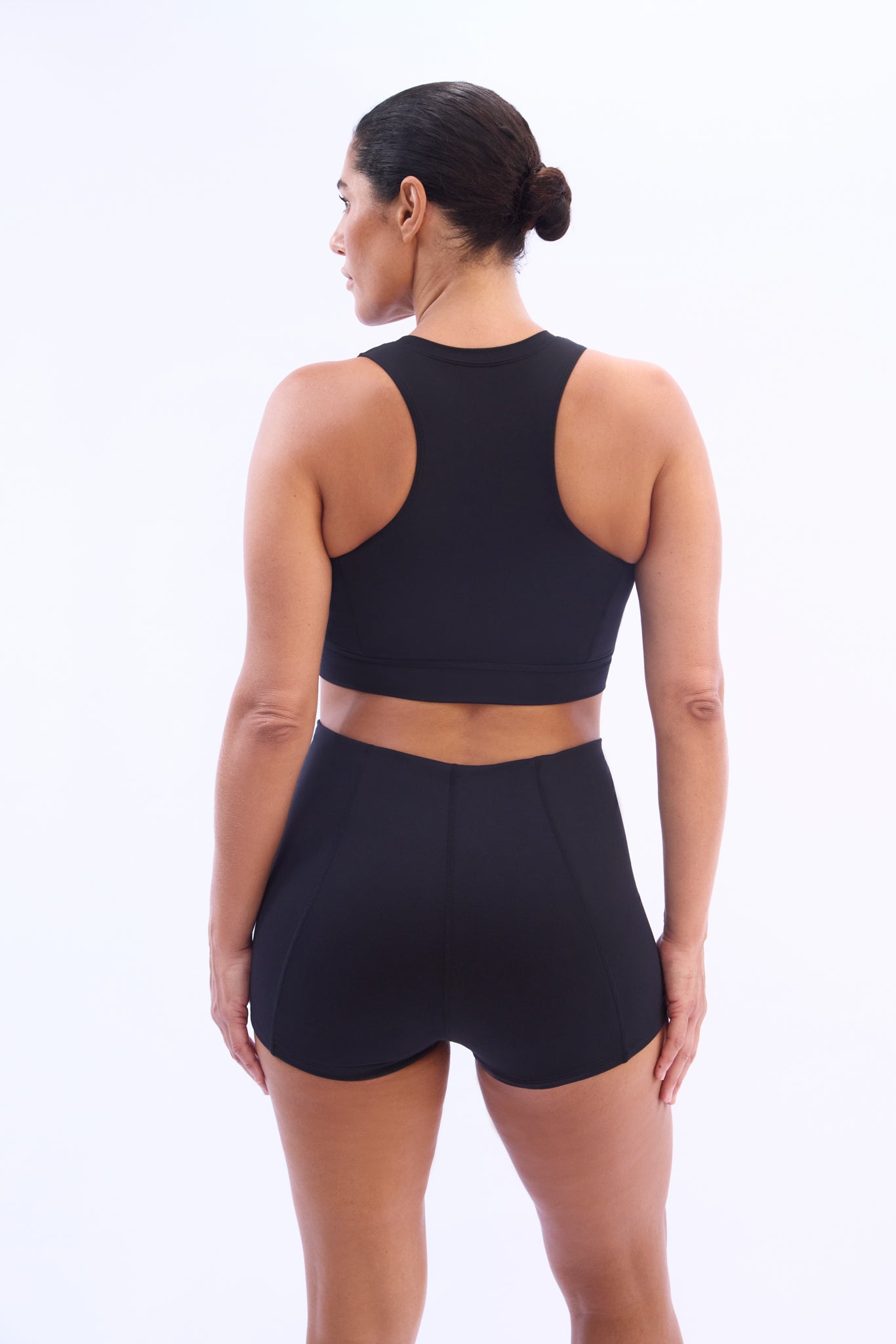 BINDI RACERBACK SWIM TOP - BLACK SAND