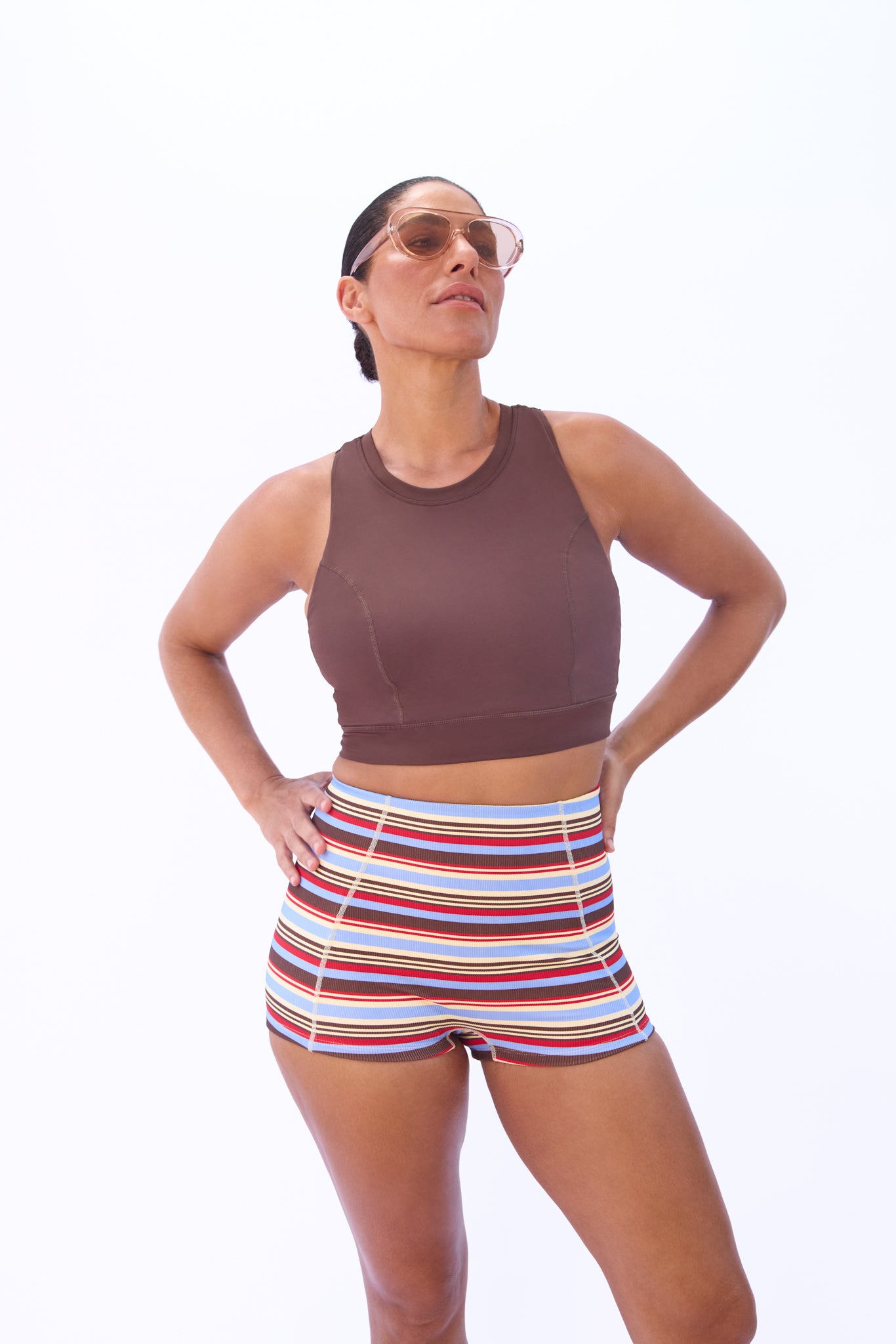 BINDI RACERBACK SWIM TOP - COCOA