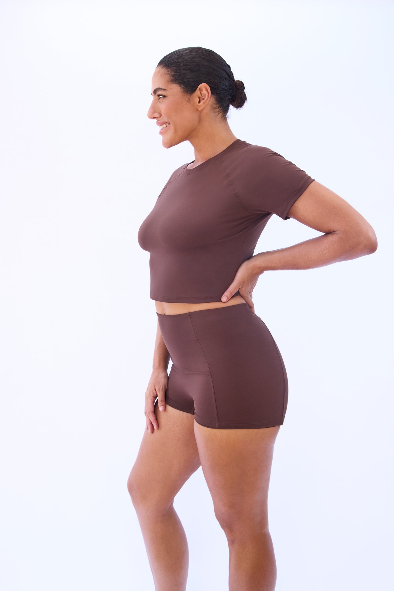 ELLE SWIM TEE - COCOA