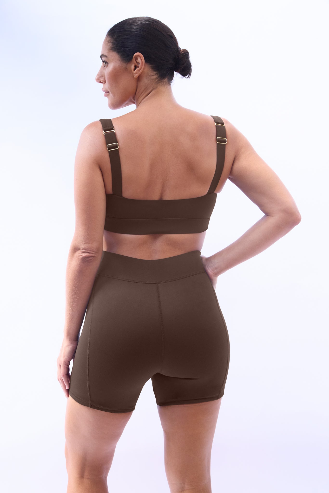 ALYSSA MID SWIM SHORT - COCOA