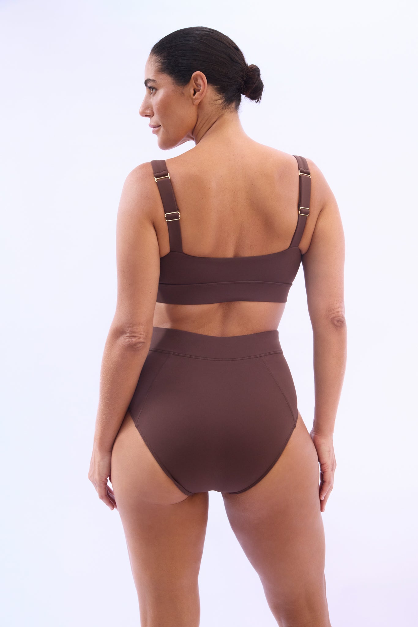 NELLIE SCOOP BIKINI TOP - COCOA
